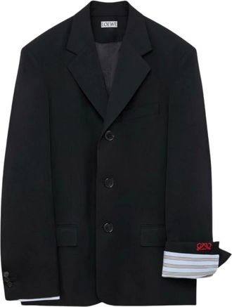 Loewe Enkelrijige wollen blazer - Dames - Jassen - Zwart - Maat: XS Wol