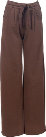 Ermanno Scervino Wide Broeken - Dames - Wijde Broeken - Bruin - M - Katoen - Broeken