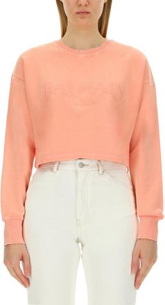 Balmain Sweatshirt With Logo-Donna