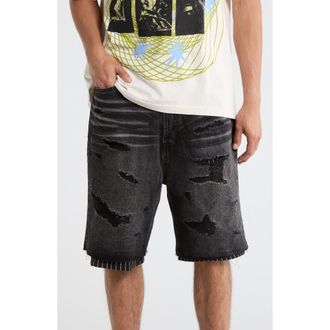 mnml Ultrabaggy Lined Denim Shorts in Washed Black at Nordstrom Rack, Size 29