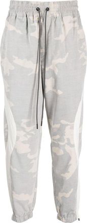 Mostly Heard Rarely Seen corduroy camouflage-print track pants - men - Cotton/Polyester - S - Grey
