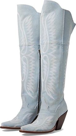Dan Post Blue Jean Dream Cowboy Womens Boots Blue : 8 B - Medium, Leather