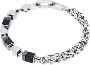 Coeur de Lion Bracelet Fusion Snake Chain Black-Silver at Nordstrom