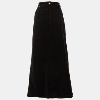 Ganni Ganni Black Corduroy Maxi Skirt