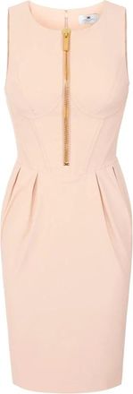 Elisabetta Franchi Technische Stoffen Midi Jurk - Dames - Feestkleedjes - Roze - M - Kleedjes