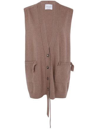 LABORATORIO Gilet Long Buttoned Cinnamon