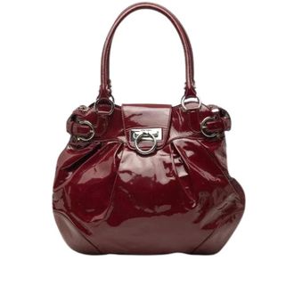 Ferragamo Pre-owned Patent Leather Tote Bag - Dames - Pre-owned - Rood - Maat: ONE Size Leer