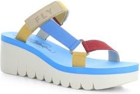 FLY London Yaka Platform Wedge Sandal in 003 Cloud/multi/azur at Nordstrom Rack, Size 10-10.5Us / 41Eu