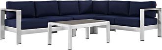 ModWay Shore 5-Piece Outdoor Patio Sectional Sofa Set