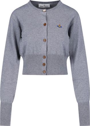 Vivienne Westwood Cropped Knit Sweater with Button-Down Front