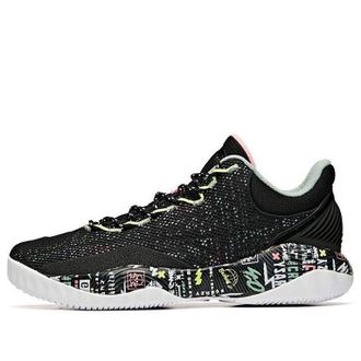Anta A-Shock Basketball Shoes Black Colorful Mesh 112031605-1