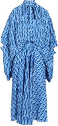 Balenciaga unisex, Jurken, Blauw, Maat: XS Poliester