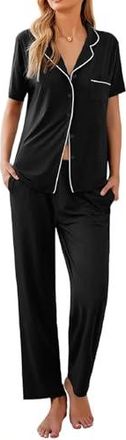 Pyjama Femme été Ekouaer - Ensemble Manches Courtes Léger, Doux, Tailles S à XXL - 3