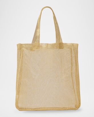 The Row Imogen Mini Tote Bag in Brass Mesh