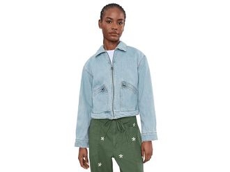 Levi's Ladies Cotton Utility Jacket Womens Jacket Light Wash Denim : SM, Cotton/Denim