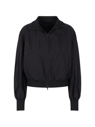 Yohji Yamamoto zip-up bomber jacket - women - Polyester/Cotton - 2 - Black
