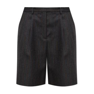 Jil Sander Wool Shorts - Dames - Bermuda - Grijs - XL - Korte Broeken