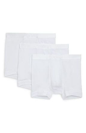 2(x)ist 3-Pack Pima Cotton Boxer Briefs in White at Nordstrom Rack, Size Small