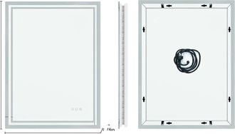 OEM Espejo De Ba&ntilde;o Iluminado Con Sensor T&aacute;ctil, 27,5 X 35,4 Pulgadas
