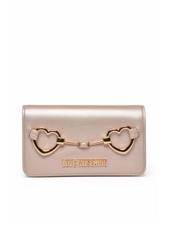 Love Moschino Beige Polyurethane Chain Crossbody Bag