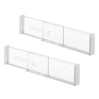 iDesign Plastic Adjustable Deep Drawer Dividers - Set of 2 - Clear at Nordstrom