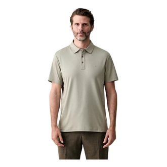 Michael Kors Tops, Heren, Groen, S, Katoen, Geborduurd Logo Katoenen Poloshirt