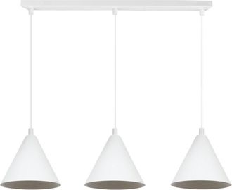 OEM L&aacute;mpara Colgante Soho Blanca 3 Platos 14cm E14