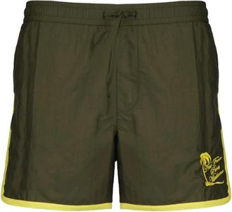 Dr&ocirc;le de Monsieur Plage Slogan Palmier Shorts - Heren - Strandmode - Groen - S - Badmode