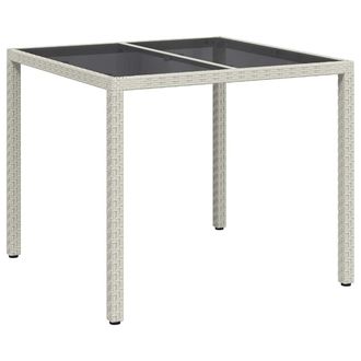 vidaXL Tavolo Da Giardino Bianco 90 X 90 X 75 Cm Polyrattan Vidaxl