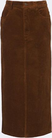 Isabel Marant Odalie cotton and linen corduroy maxi skirt