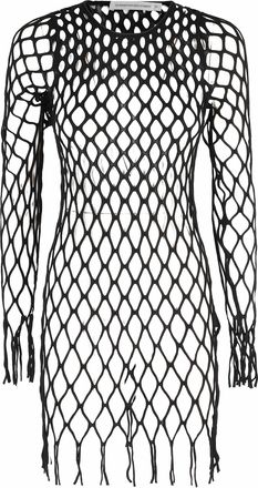CHRISTOPHER ESBER Black Knitted Mesh Viscose Mini Dress