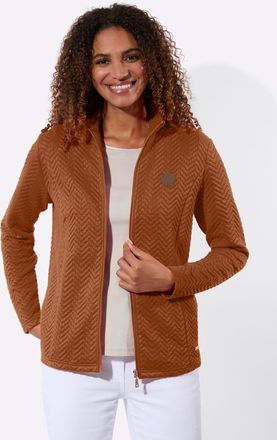 Casual Looks Shirtjacke CASUAL LOOKS Shirtjacke, Damen, Gr. 36, cognac, 55% Viskose, 43% Polyester, 2% Elasthan, unifarben, Shirts Shirtjacke