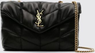 Saint Laurent Borsa mini Puffer in pelle di agnello matelass&eacute; con monogramma YSL