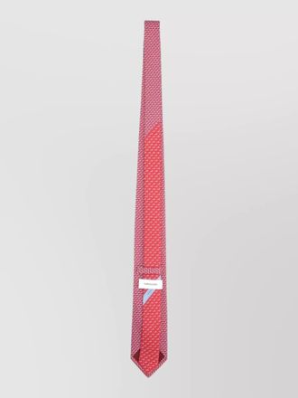Ferragamo slim tie narrow silhouette patterned fabric