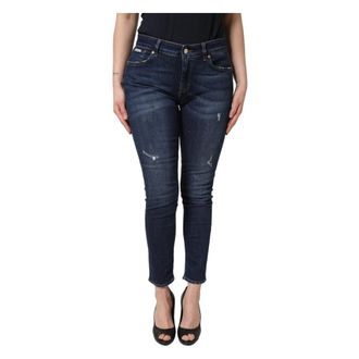 Dolce & Gabbana Skinny Distressed Denim Jeans - female - Dolce & Gabbana - Skinny Fit Jeans - Blue - L - Jeans