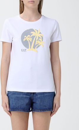 Emporio Armani T-shirt in cotone con logo EA7