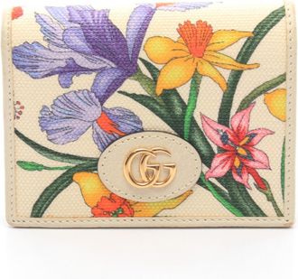 Gucci Ivory Multi-Color Canvas Leather Wallet (Bi-Fold) (Pre-Owned)