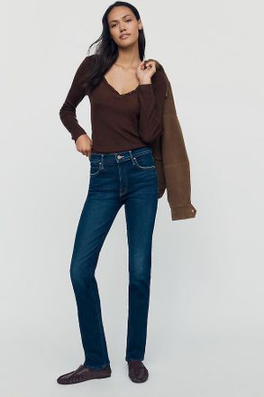 Anthropologie MOTHER The Rascal Skimp Mid-Rise Straight-Leg Jeans