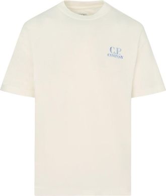 C.P. Company 30/1 BRANDED T SHIRT Size: XL, colour: WHITE