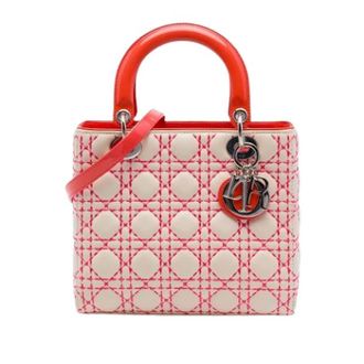 Dior Pre-owned Lady Dior Handtas - Dames - Vintage Handtas - Beige - ONE Size - Leer - Vintage