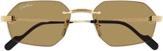 Cartier Sunglasses, male, Yellow, Size: 54 MM Ct0616S Sunglasses