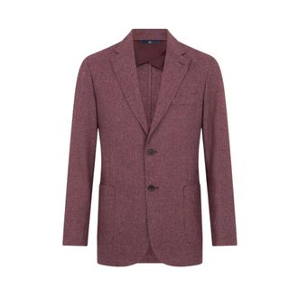 Brooks Brothers Melange Wool Blend Blazer - Heren - Blazers - Paars - 3XL - Katoen - Jassen