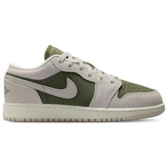 Nike Jordan Boys Air 1 Low SE - Boys Grade School Basketball Shoes - Green / Beige Size 3.5