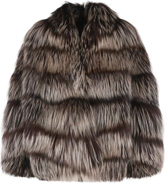 Simonetta Ravizza Banny Fox Fur Silver Fox Iris Jacket