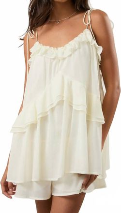 Le Lis Blanc Deux Mystical Magical Flare Romper In White