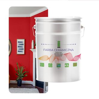 OEM Pintura Cer&aacute;mica Para Paredes, Lavable, Roja, 5 L, Tienda De F&aacute;brica