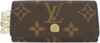 Louis Vuitton Pre-owned Accessories, female, Brown, Size: ONE SIZE Pre-owned Canvas Key-holder