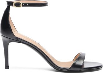 Stuart Weitzman Nudist II Sandal 75 - Dames - Sandalen met hakken - Zwart - 40 EU - Schoenen