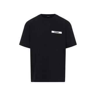 Jacquemus Black Crewneck Logo T-Shirt