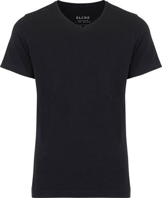 Blend Blend Mens T-Shirt V-Neck, Black-Schwarz (Black 70155), Medium